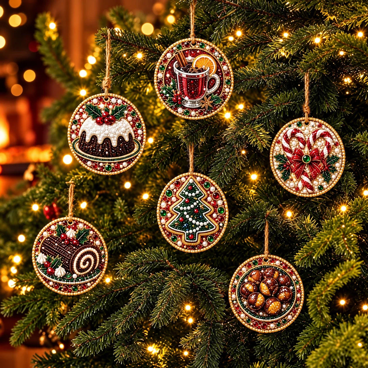 🎄Christmas Wooden Ornaments DIY Diamond Art Kit ✨🎁