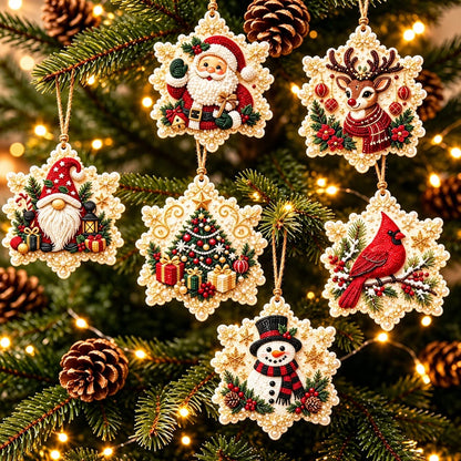 🎄Christmas Wooden Ornaments DIY Diamond Art Kit ✨🎁