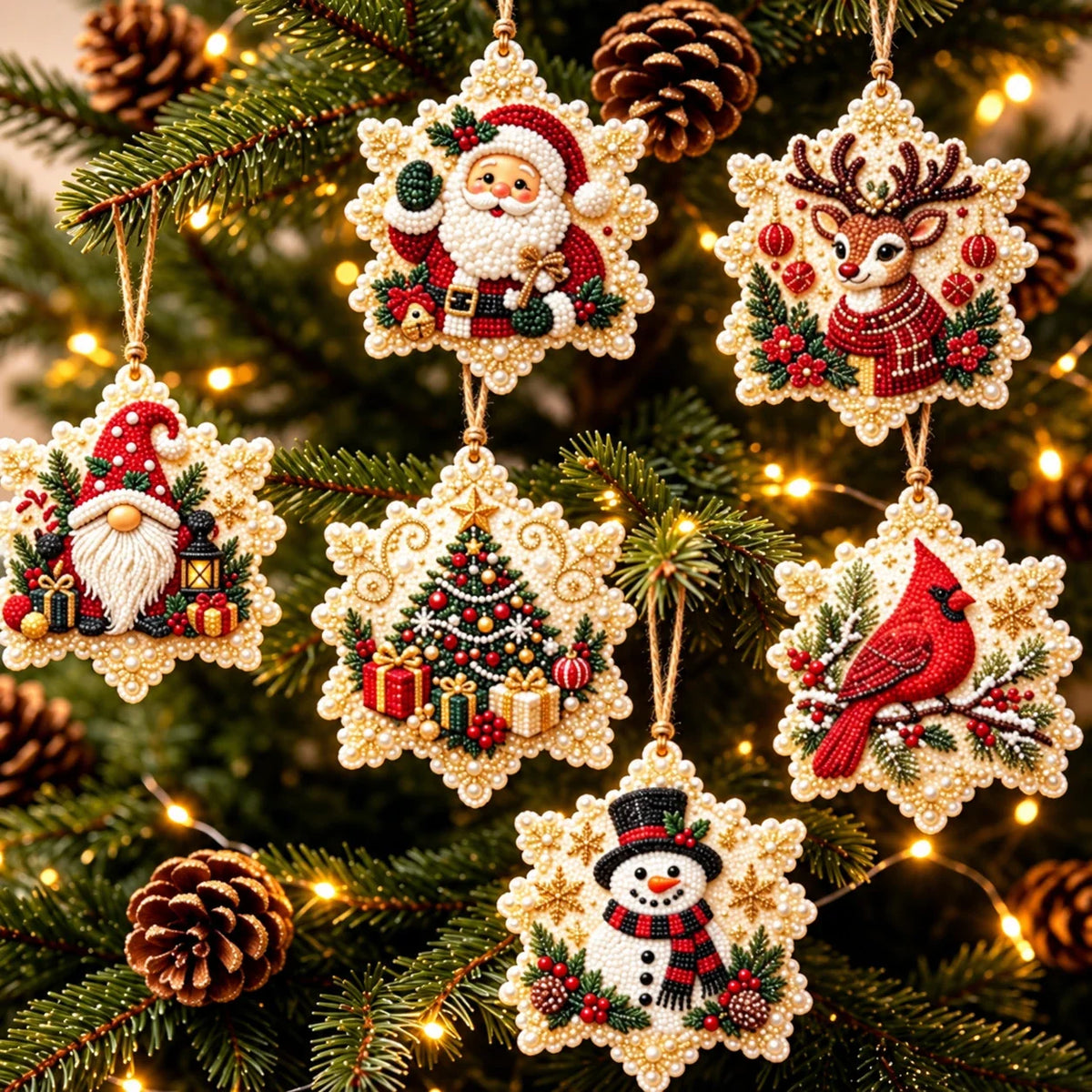 🎄Christmas Wooden Ornaments DIY Diamond Art Kit ✨🎁