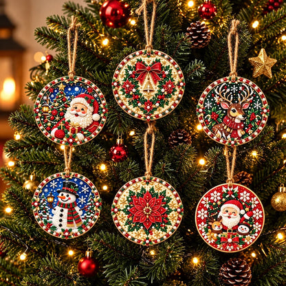 🎄Christmas Wooden Ornaments DIY Diamond Art Kit ✨🎁
