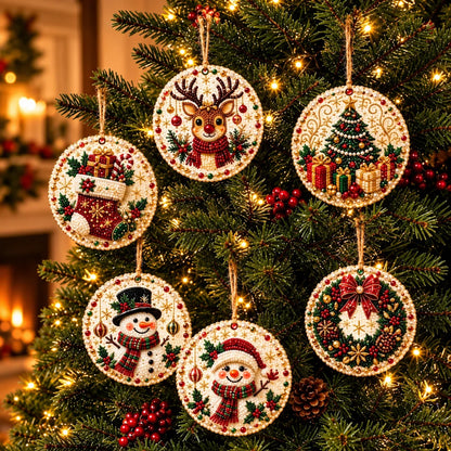 🎄Christmas Wooden Ornaments DIY Diamond Art Kit ✨🎁