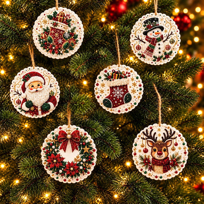 🎄Christmas Wooden Ornaments DIY Diamond Art Kit ✨🎁
